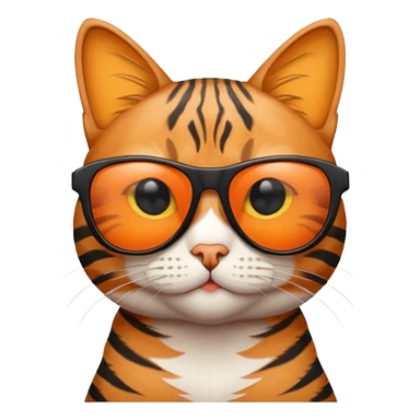 Tabby Cat with sunglasses sticker