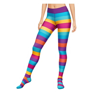 Striped colored tights sticker