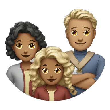 une famille. sticker