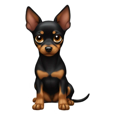 Black & tan min pin sticker