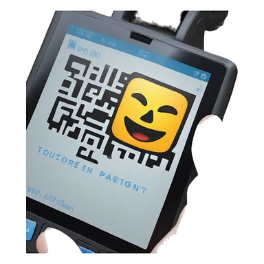 QR code on a POS device sticker