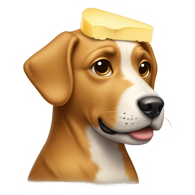 Butter dog dog with butter on its head sticker