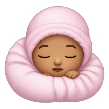 Light skin sleeping newborn sticker