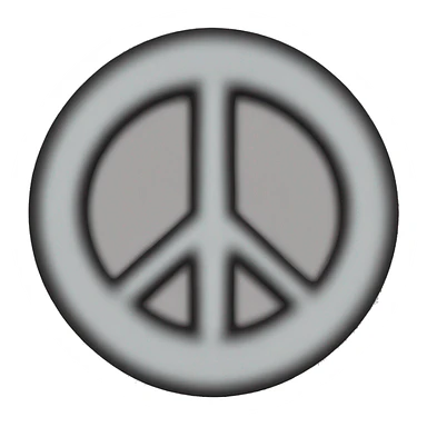 Round peace sign sticker