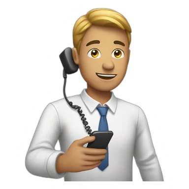 human with phone sticker