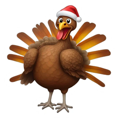 Crazy Christmas turkey  sticker