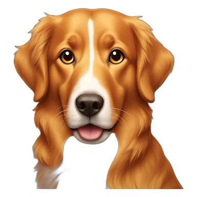 orange duck tolling retriever sticker