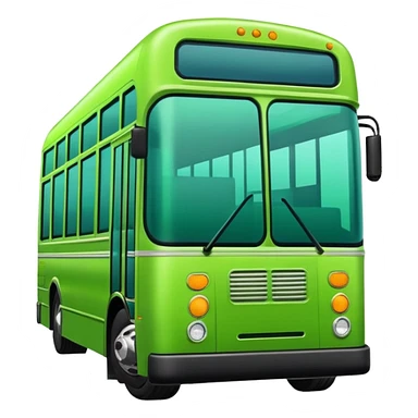 bright green city bus facing right sticker