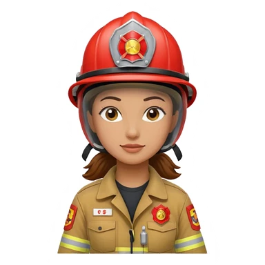 women Firefighter wearing helmets sticker