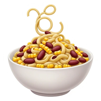 Noodles with kidneybeans and corn sticker
