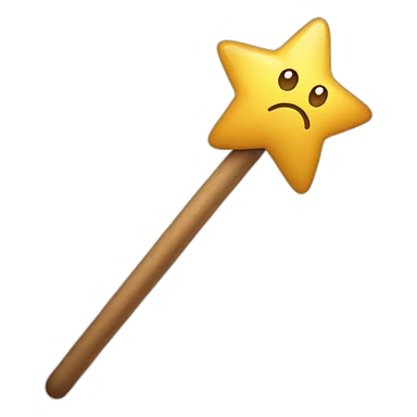 star holding a wand sticker