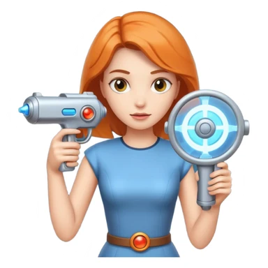 woman with portal gun sticker