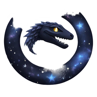 MAGICAL BLACK Ouroboros IN STARS sticker