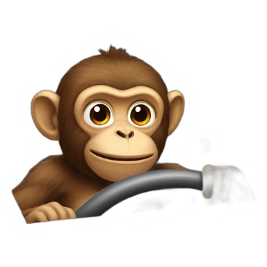 monkey in a car sticker