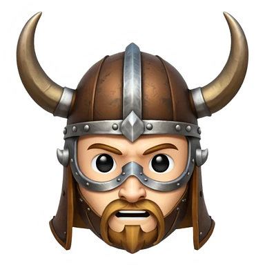 Solo el casco vikingo con cuernos sin cara de persona sticker