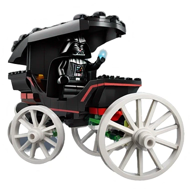 Evil Darth Vader’s Lego. 2 horse-drawn 4 wheel coach  sticker