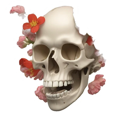 Anatomical hart with flowers sticker