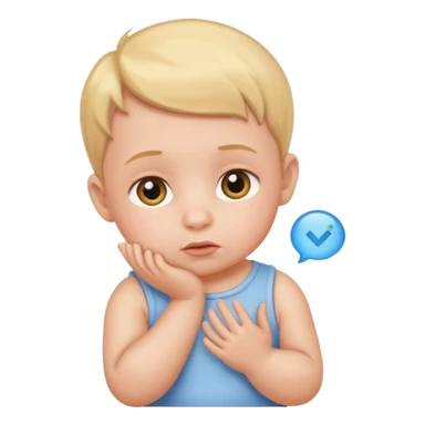 thinking baby sticker