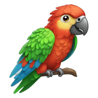 happy animal parrot sticker