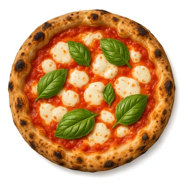 pizza napoletana vista dall'alto sticker