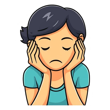 stressed woman sticker