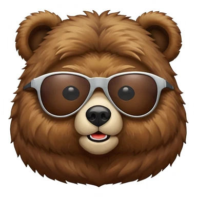a bear in sunglasses sticker