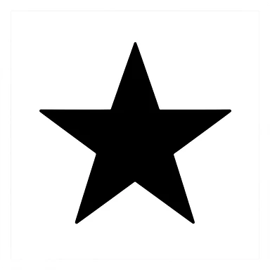 black star, digital illustration sticker