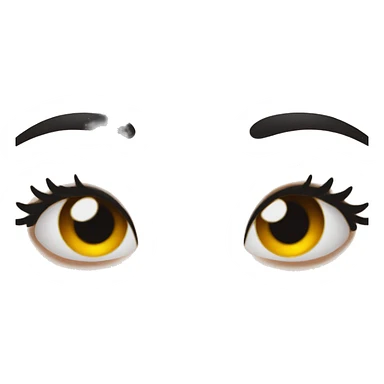 eyes closed eyelashes sticker