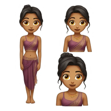 indian girl with crop top sticker
