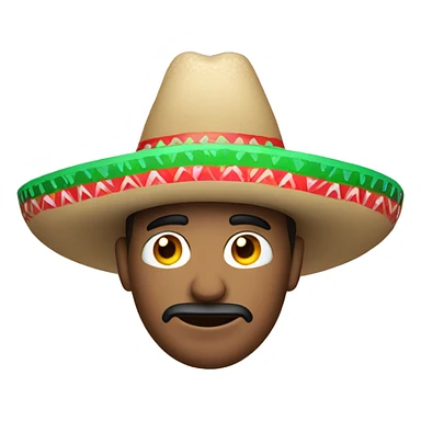 guy with mexican hat on ice sticker