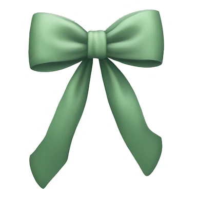 sage green bow sticker
