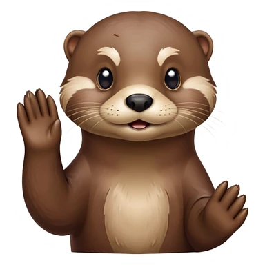 Otter motioning “I don’t know “ sticker