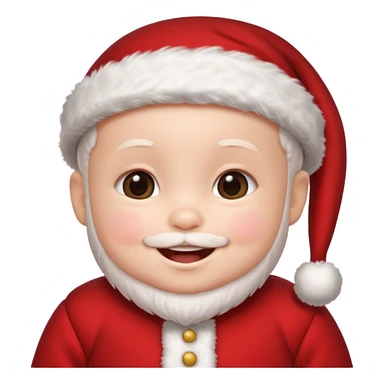 a baby wearing santa clothes sticker