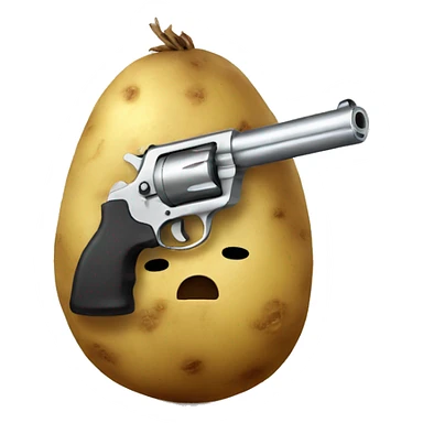 Potato with gun sticker