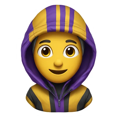 Yellowjacket wearing purple jacket  sticker