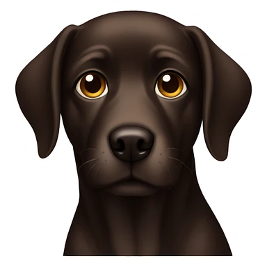 very dark brown dog sticker