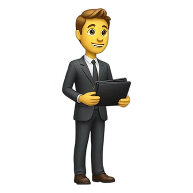 a guy in suit checking his wallet sticker