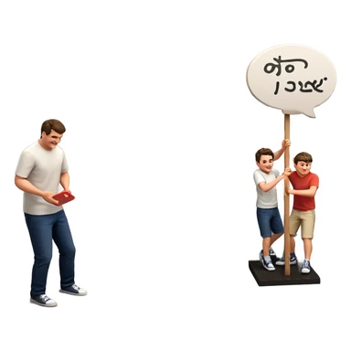three boys in casual outfit sticker
