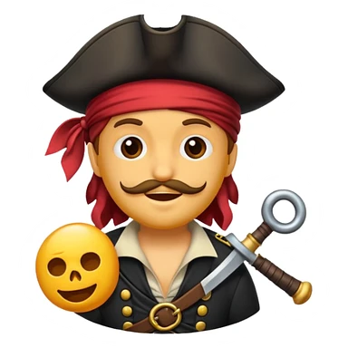 Make an emoji for pirates sticker