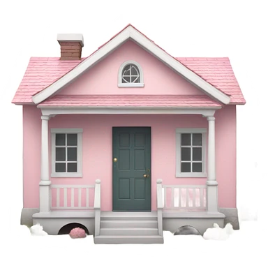 A cute pink house sticker