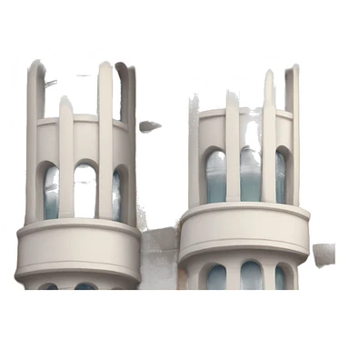 Building with architectural details sticker