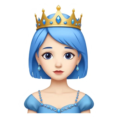 blue haired old princess sticker