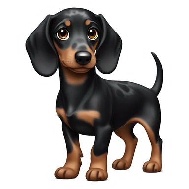 Black merle dachshund puppy sticker
