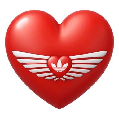 Adidas stripes heart sticker