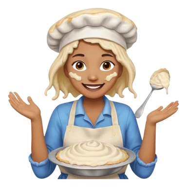 Female pie fight sticker