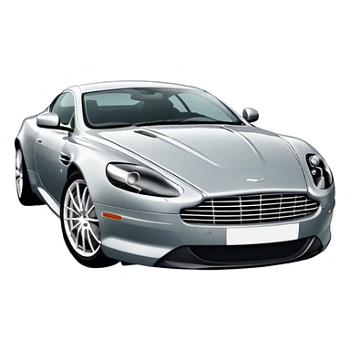 Aston Martin DB9 - Aston Martin (Model Year: 2016) (Iconic colour: Silver) sticker