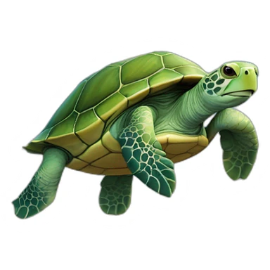 turtle on a cloud in the sky sticker