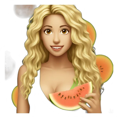 Shakira with matermelon sticker
