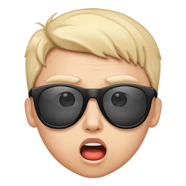 shocked face with sunglasses  sticker