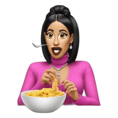Cardi b eating sticker